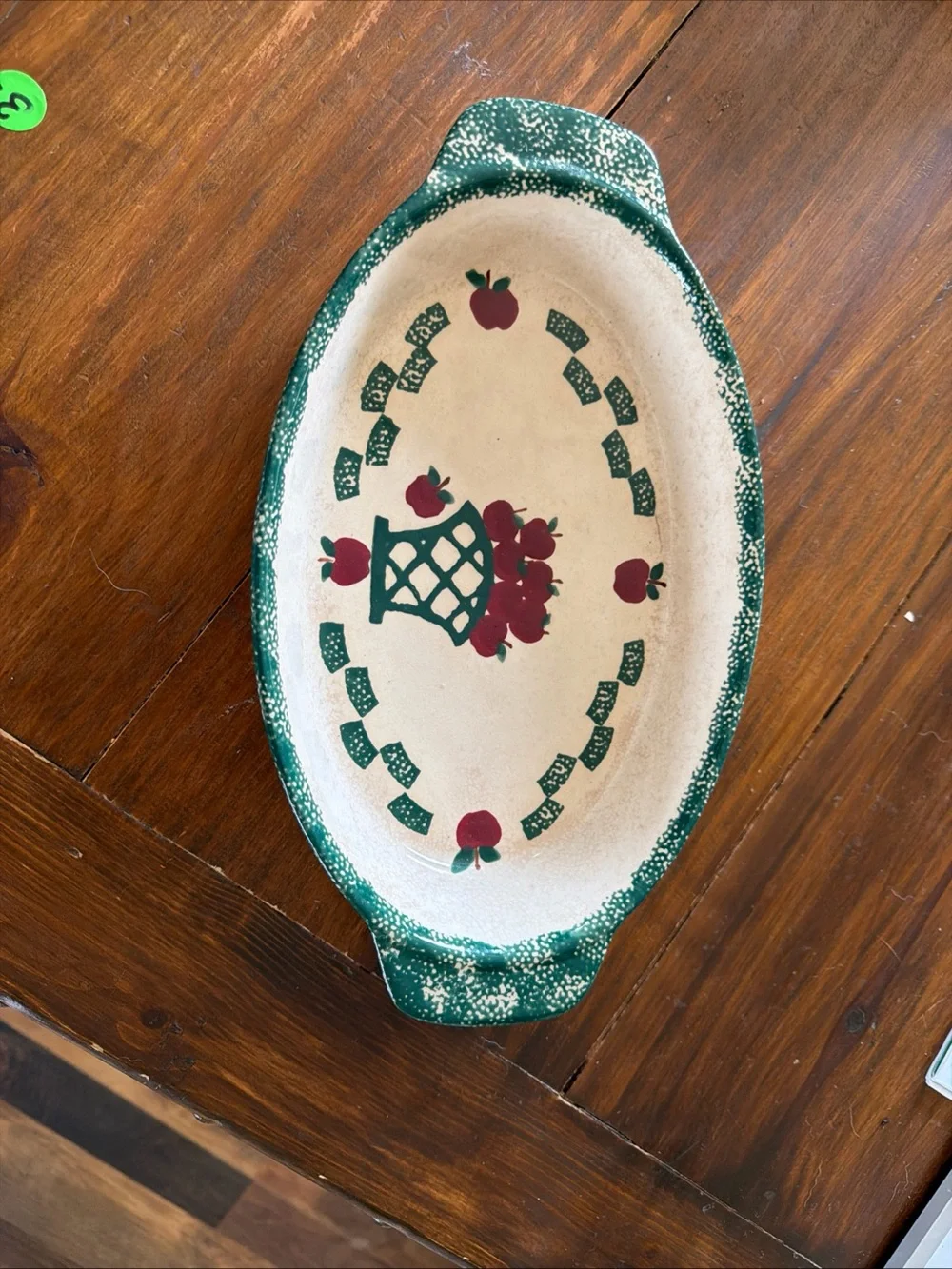 Apple Casserole Dish vintage stoneware baking dish country cottage core